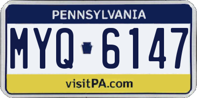 PA license plate MYQ6147