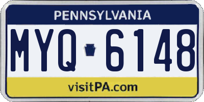 PA license plate MYQ6148