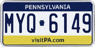 PA license plate MYQ6149