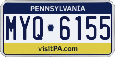 PA license plate MYQ6155