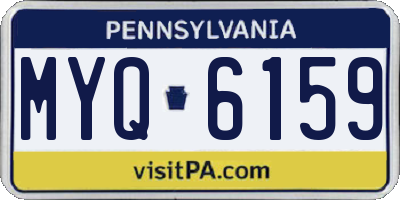 PA license plate MYQ6159
