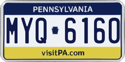 PA license plate MYQ6160