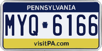PA license plate MYQ6166