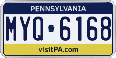 PA license plate MYQ6168