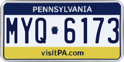 PA license plate MYQ6173