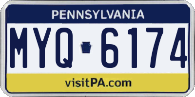 PA license plate MYQ6174