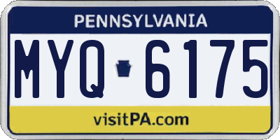 PA license plate MYQ6175