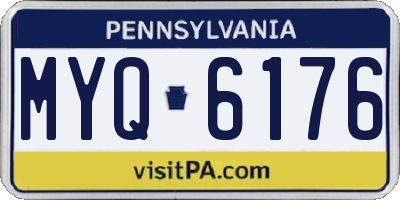 PA license plate MYQ6176