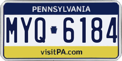 PA license plate MYQ6184