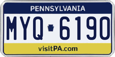 PA license plate MYQ6190