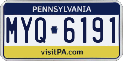 PA license plate MYQ6191