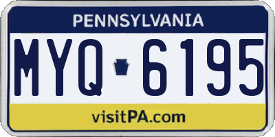 PA license plate MYQ6195