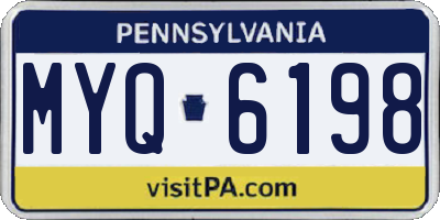 PA license plate MYQ6198