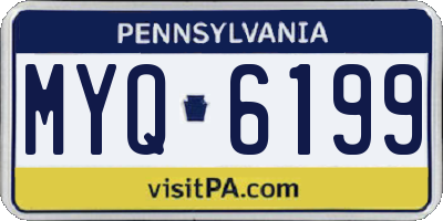 PA license plate MYQ6199