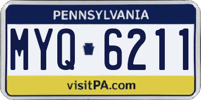 PA license plate MYQ6211