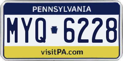 PA license plate MYQ6228