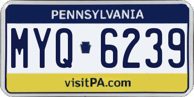 PA license plate MYQ6239