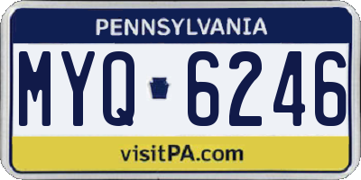 PA license plate MYQ6246