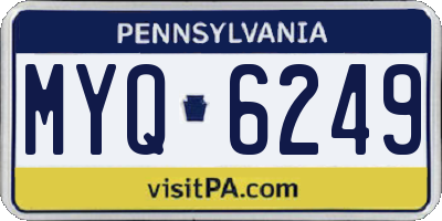 PA license plate MYQ6249