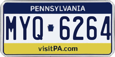 PA license plate MYQ6264