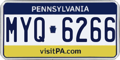 PA license plate MYQ6266