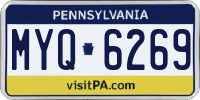 PA license plate MYQ6269