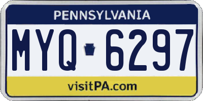 PA license plate MYQ6297