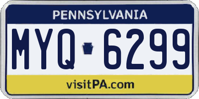 PA license plate MYQ6299