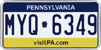 PA license plate MYQ6349