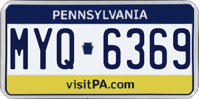 PA license plate MYQ6369