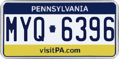 PA license plate MYQ6396