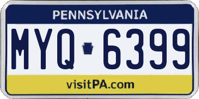 PA license plate MYQ6399