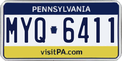 PA license plate MYQ6411