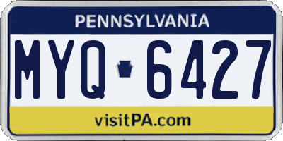 PA license plate MYQ6427