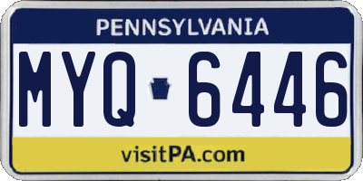 PA license plate MYQ6446