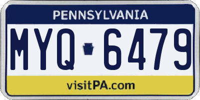 PA license plate MYQ6479