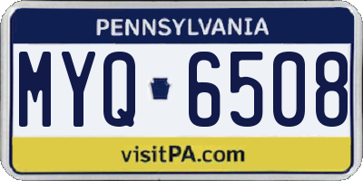 PA license plate MYQ6508