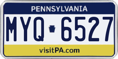 PA license plate MYQ6527