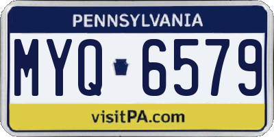 PA license plate MYQ6579