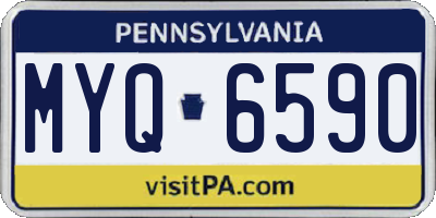 PA license plate MYQ6590