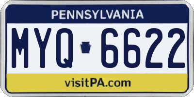 PA license plate MYQ6622