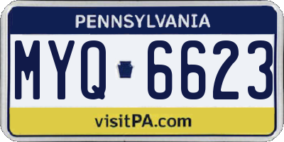 PA license plate MYQ6623