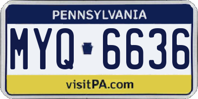 PA license plate MYQ6636