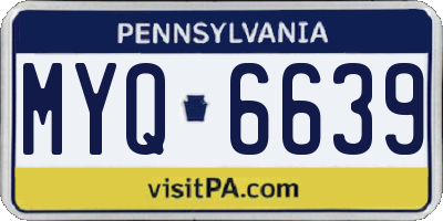 PA license plate MYQ6639