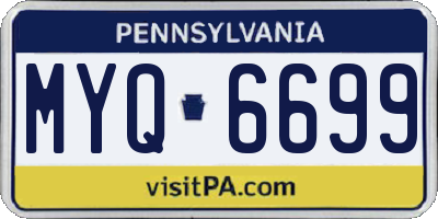 PA license plate MYQ6699