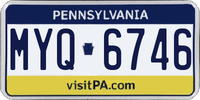 PA license plate MYQ6746