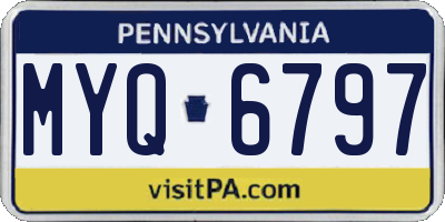 PA license plate MYQ6797