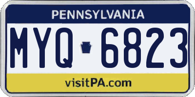 PA license plate MYQ6823