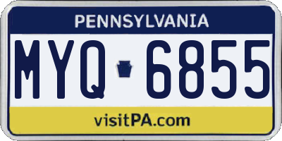 PA license plate MYQ6855