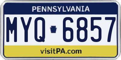 PA license plate MYQ6857